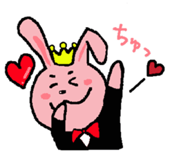 prince of rabbit sticker sticker #8576392