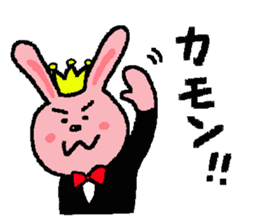 prince of rabbit sticker sticker #8576395