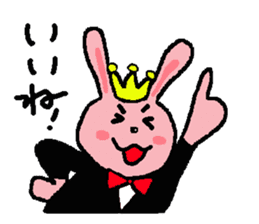 prince of rabbit sticker sticker #8576401