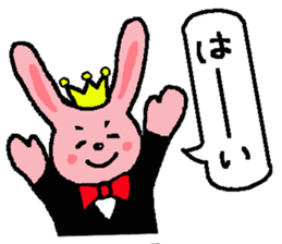 prince of rabbit sticker sticker #8576406