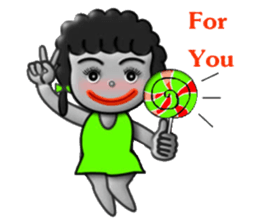 Green skirt sticker #8576433