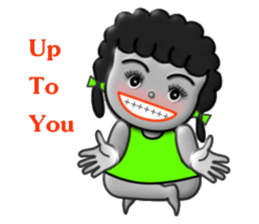 Green skirt sticker #8576436