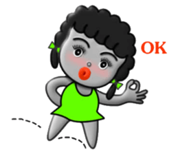 Green skirt sticker #8576442