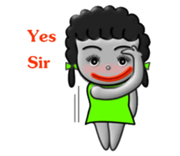 Green skirt sticker #8576443