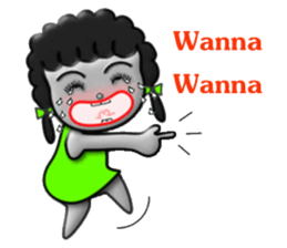 Green skirt sticker #8576460