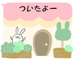 Balloon and rabbit sticker #8576468