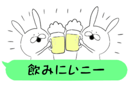 Balloon and rabbit sticker #8576472