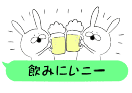 Balloon and rabbit sticker #8576472