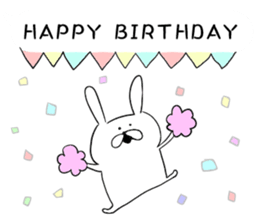 Balloon and rabbit sticker #8576503