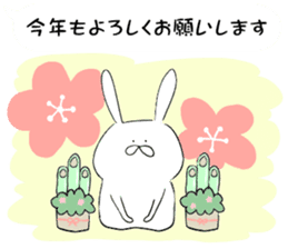 Balloon and rabbit sticker #8576505