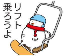 Snowboarding snowman sticker #8577586