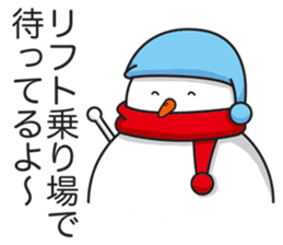 Snowboarding snowman sticker #8577588