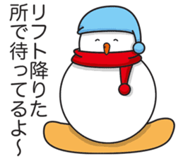 Snowboarding snowman sticker #8577589