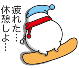 Snowboarding snowman sticker #8577591