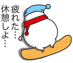 Snowboarding snowman sticker #8577591