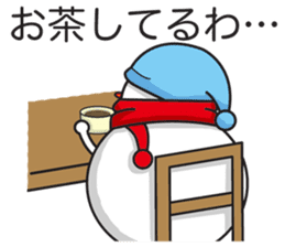 Snowboarding snowman sticker #8577592