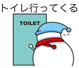 Snowboarding snowman sticker #8577601