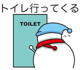 Snowboarding snowman sticker #8577601