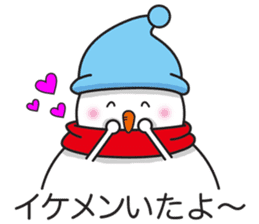 Snowboarding snowman sticker #8577604