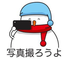 Snowboarding snowman sticker #8577606