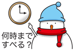 Snowboarding snowman sticker #8577611