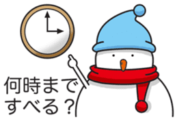 Snowboarding snowman sticker #8577611