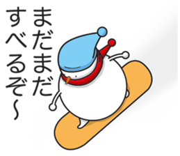 Snowboarding snowman sticker #8577612