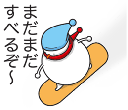 Snowboarding snowman sticker #8577612