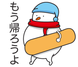 Snowboarding snowman sticker #8577613