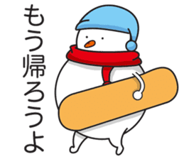 Snowboarding snowman sticker #8577613