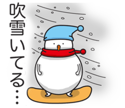 Snowboarding snowman sticker #8577618