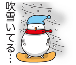 Snowboarding snowman sticker #8577618