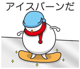 Snowboarding snowman sticker #8577619