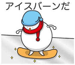 Snowboarding snowman sticker #8577619