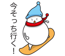 Snowboarding snowman sticker #8577621