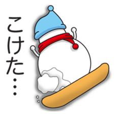 Snowboarding snowman sticker #8577623