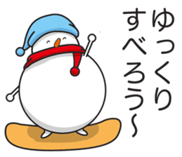 Snowboarding snowman sticker #8577625