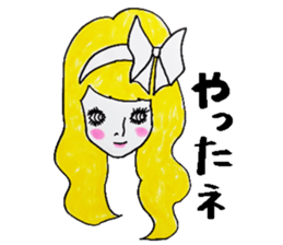 Flashy female sticker of a Kansai accent sticker #8578828