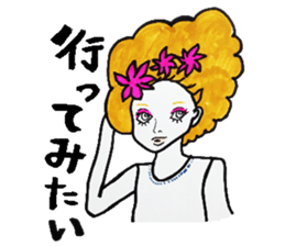 Flashy female sticker of a Kansai accent sticker #8578829