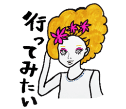 Flashy female sticker of a Kansai accent sticker #8578829