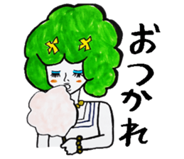 Flashy female sticker of a Kansai accent sticker #8578831