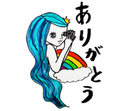 Flashy female sticker of a Kansai accent sticker #8578837