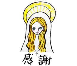 Flashy female sticker of a Kansai accent sticker #8578844