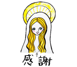 Flashy female sticker of a Kansai accent sticker #8578844