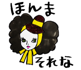 Flashy female sticker of a Kansai accent sticker #8578845