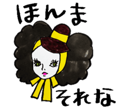 Flashy female sticker of a Kansai accent sticker #8578845
