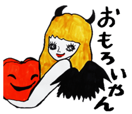 Flashy female sticker of a Kansai accent sticker #8578850