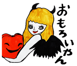 Flashy female sticker of a Kansai accent sticker #8578850