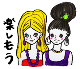 Flashy female sticker of a Kansai accent sticker #8578851