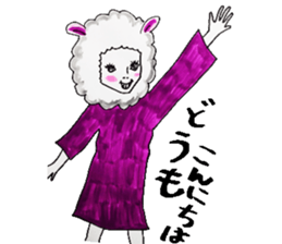 Flashy female sticker of a Kansai accent sticker #8578860